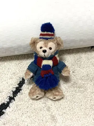 디즈니 더피 인형 배지 키링 겨울 사양