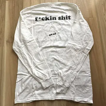 over print 오버 백 프린트 롱 T셔츠 롱티