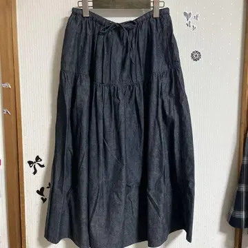 샤워 파티 데님 캉캉 스커트 M 사만사 모스모스