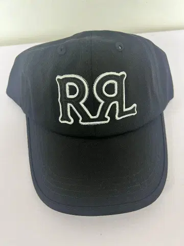 블랙 컬러 자수 로고 야구 모자 RRL RR 로고 야구 모자