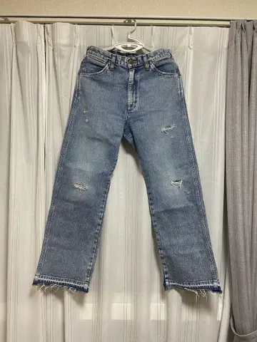 Wrangler 라이트 블루 스트레이트 청바지