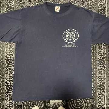 WATCHUNG FIRE DEPT. T셔츠 XL 네이비 1992년