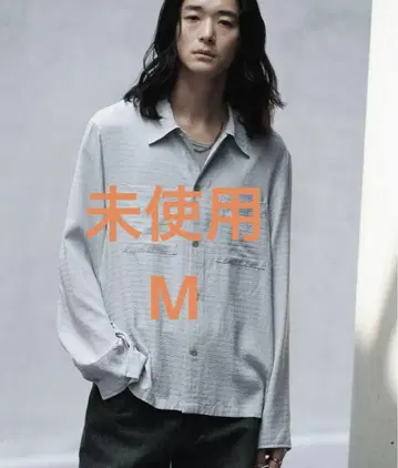 [ 미사용 M ] RAYON JACQUARD CROPPED SHIRT