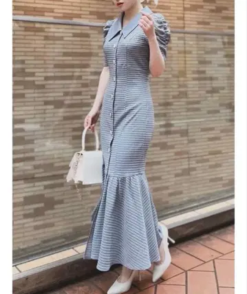 러셀 레이스 머메이드 원피스 RESEXXY 블루