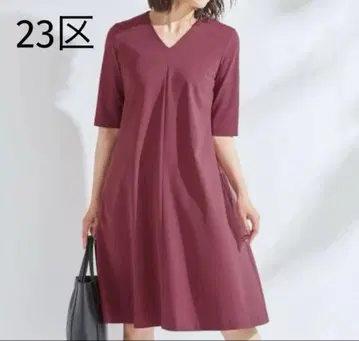 23구 컴팩트 분또 V넥 원피스 38
