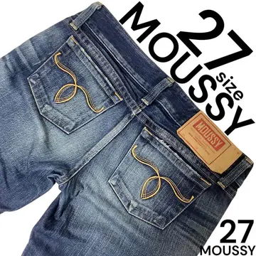 [레어] MOUSSY 데님 27inch Y2K 적미 헤이세이 갸루 청바지