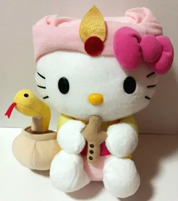 산리오 야쿠르트 콜라보 헬로키티 십이지신 봉제 인형 뱀 레트로 레어