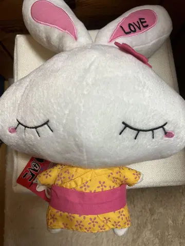 LOVE 토끼 헤이세이 레트로 봉제 인형