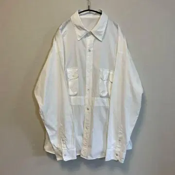 C.E 긴팔 셔츠 3D 포켓 화이트 사이즈 XL