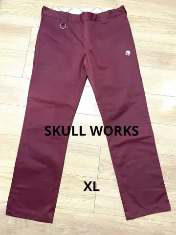 SKULL WORKS 스컬웍스 워크 팬츠 치노 팬츠 버건디 XL