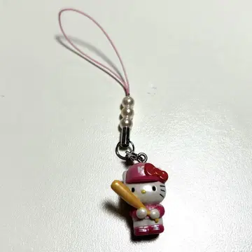 헤이세이 레트로 야구부 헬로키티 키링 일광화상 가챠 스트랩 한정판