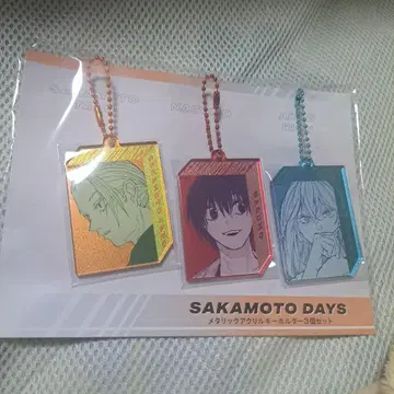 SAKAMOTO DAYS 메탈릭 아크릴 키링 사카모토 나구모 리온