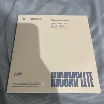 INCOMPLETE SEVENTEEN DVD만 세부치