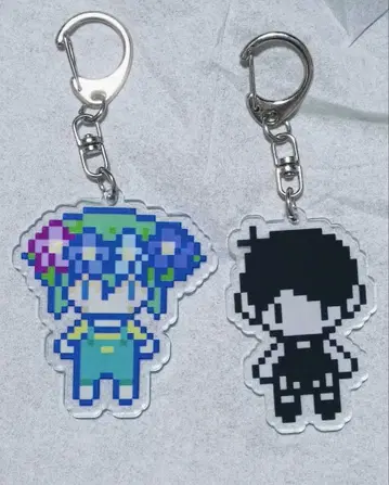 OMORI 아크릴 키링 2개 세트 오모리&바질