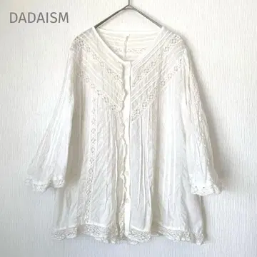 다다이즘 DADAISM 화이트 프릴 겉옷 면 100% 청순 스타일 M