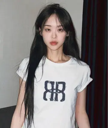 rockcake 셔츠 Square Logo Denim Top White