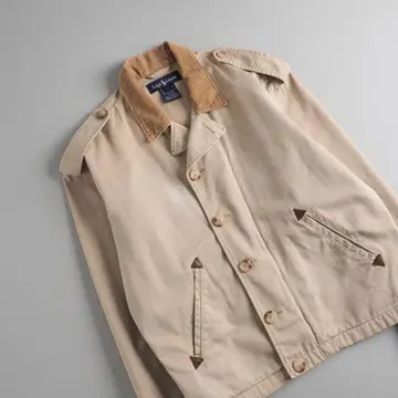 랄프 로렌 정품 커버올 옷깃 코듀로이 베이지 새상품급