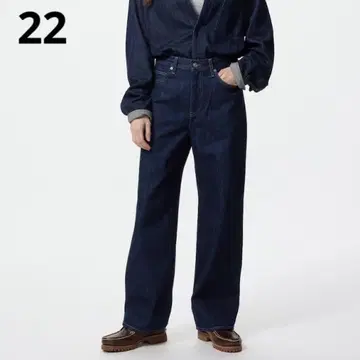 UNIQLO 유니클로 와이드 스트레이트 청바지 [ 69 NAVY ]
