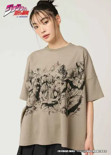 미사용 죠죠의 기묘한 모험 T셔츠 베이지 기둥의 남자 그라니프