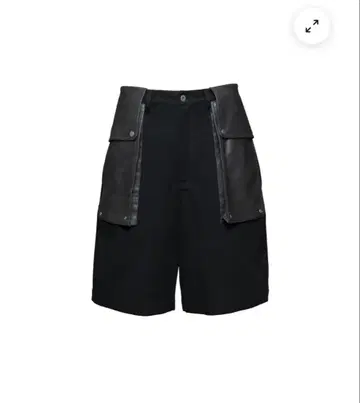 Jent Louis Leather Pocket Baggy Shorts
