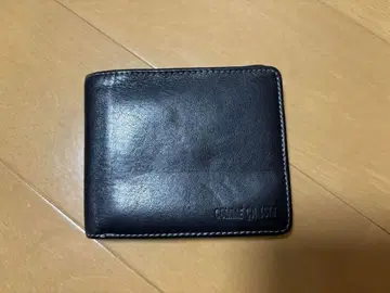 블랙 가죽 접이식 지갑