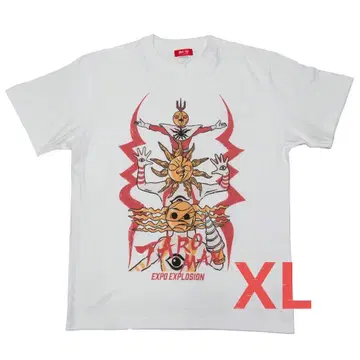 타로맨 만박 대폭발 T셔츠 XL 사이즈 오카모토 타로 화이트