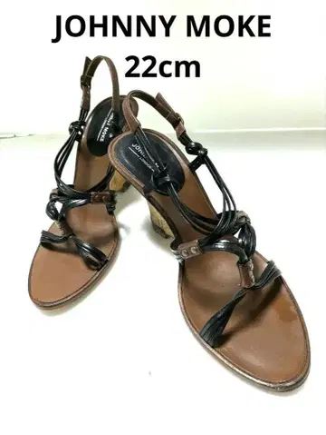 [ JOHNNY MOKE ] 웨지솔 스트랩 뮬 22.0cm