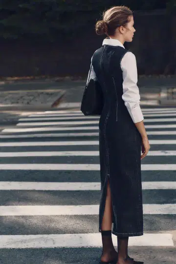 zara Z1975 미디 데님 원피스