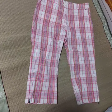 가격 인하~새상품급~!! 여성용 골프 팬츠 핑크 체크