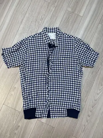 사카이 sacai 깅엄 체크 반팔 셔츠 1 새상품급
