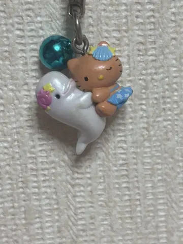 초레어 요코하마 한정판 하치오지마의 일광화상 키티 스트랩
