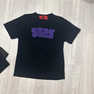 5525 로고 프린트 T셔츠 블랙
