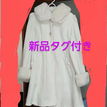 택 포함 새상품 퍼 비쥬 롱 코트 완판템