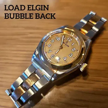 컨디션 최상 LOAD ELGIN 버블백 콤비 벨트 자동 와인딩
