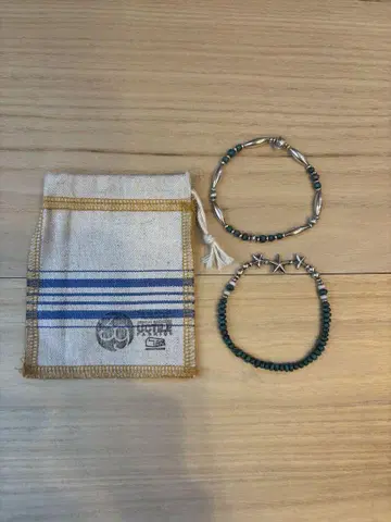 sunku 39 터콰이즈 비즈 팔찌 2개 세트