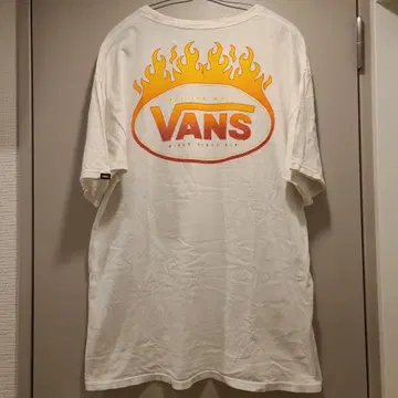 [ 빈티지 ] VANS 반스 x 프레임 x 파이어 패턴 T셔츠