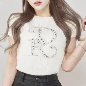 Darich DR 비쥬 리브 니트탑 화이트 다리치