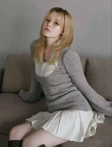 Andmary Demi 레이어드 미니 드레스 안드마리