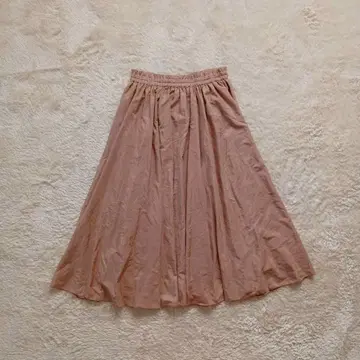 알아바일 플레어 스커트 롱 기장 개더 일본제 허리밴딩 MUJI