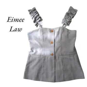 Eimee Law 프릴 숄더 뷔스티에 블루 그레이