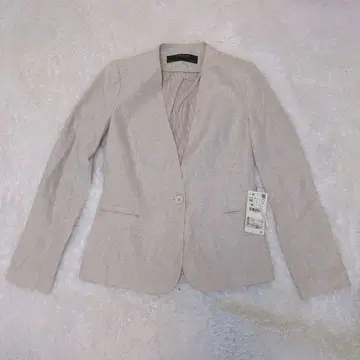 [ 택 포함 새상품 ] ZARA 자라 노카라 린넨 자켓