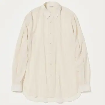 새상품급 AURALEE FINX ORGANDY STRIPE SHIRT