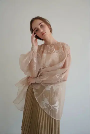 acka sheer over flare blouse