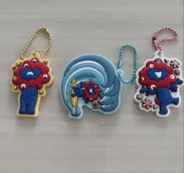 새상품 BANDAI  고무 마스코트 미야쿠미야쿠 3종 세트
