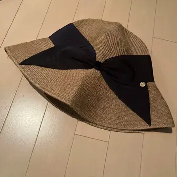 아테나 뉴욕 아테나 뉴욕 모자 햇 챙 밀짚모자 브라운 리본 파랑