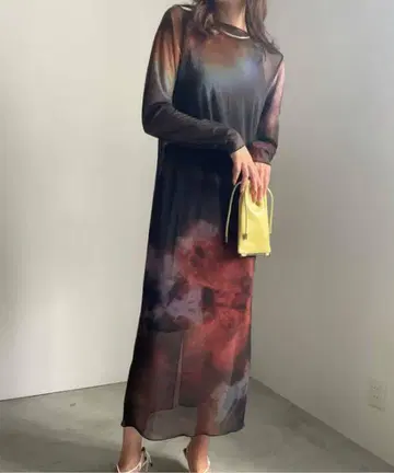 MIRANDA TAIDAI SHEER LONG TOP M 사이즈