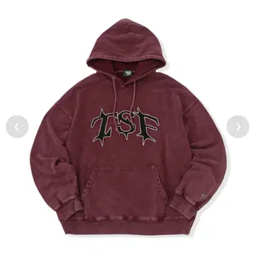 더츠 라이프 TSF 로고 후드티 버건디 빨간색 후디