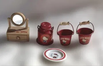 [ 쇼와 레트로 ] 산리오 프리미엄 양동이, 밀크캔, 서랍장, 플레이트