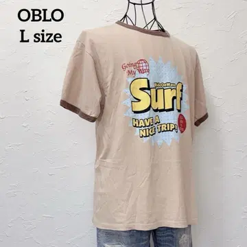 초레어 OBLO 서프 프린트 Y2K 티셔츠 L