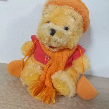 푸우 봉제 인형 장갑 머플러